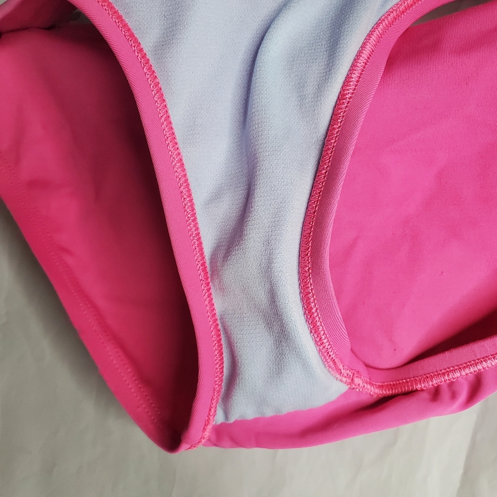 NIKE Pink Mesh Solid Edge Women's Tankini - Picture 15 of 16